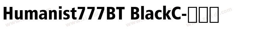Humanist777BT BlackC字体转换
